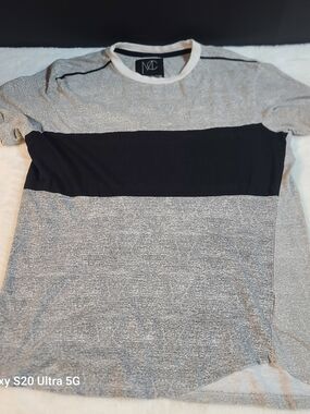 Men's MC Crew Neck Gray & Black Block Short Sleeve Tee